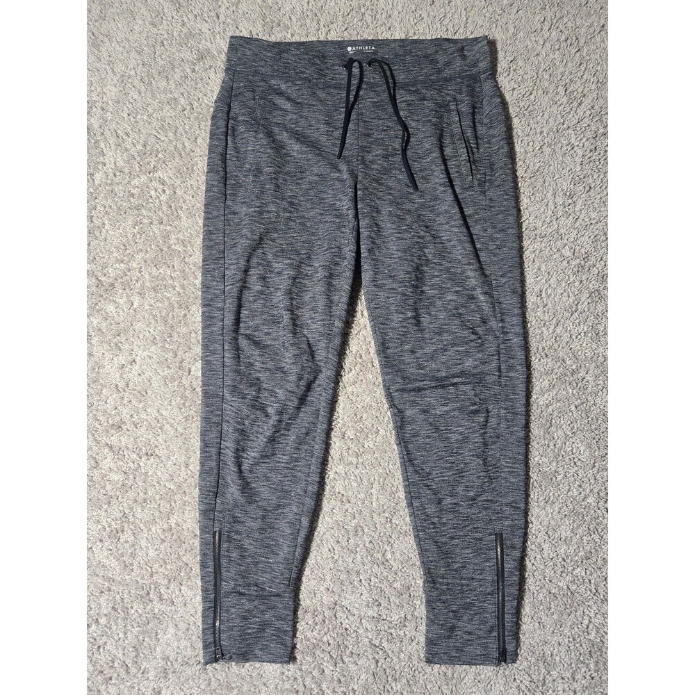 Athleta Metro Street Joggers Gray Black Women's Size Medium